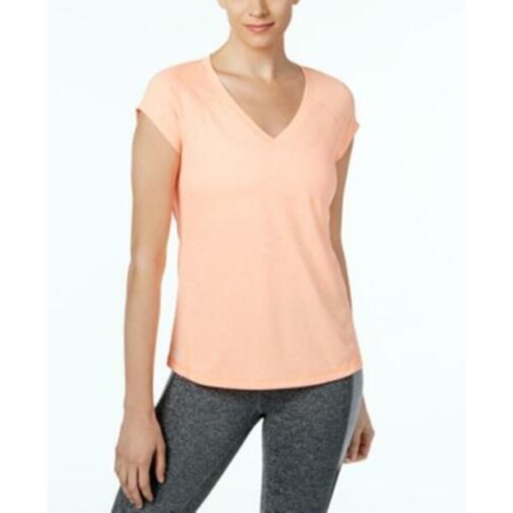Ideology Women's RapiDry Short-Sleeve V-Neck T-Shirts Light Orange 2XL, $13 NWT